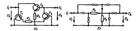 сопоставление схем на транзисторах и нуллорах